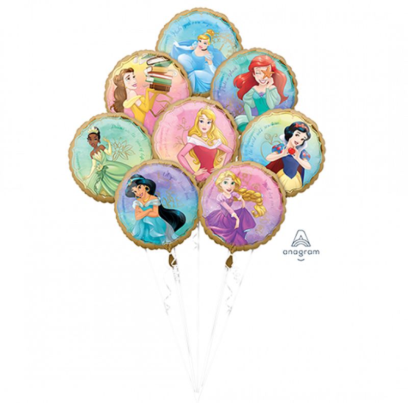 Foil Balloon - Bouquet Disney Princesses Once Upon A Time (Pack of 8)