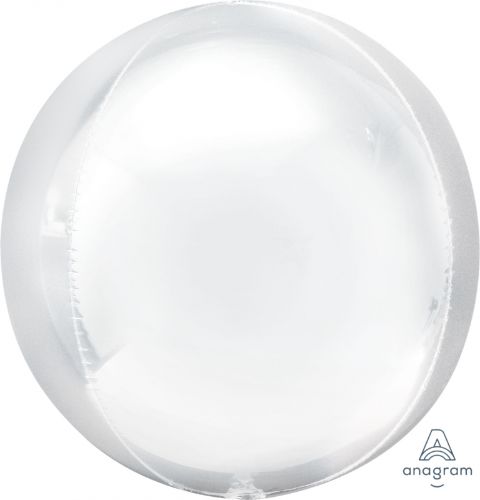 Foil Balloon - Orbz XL White - 38cm x 40cm