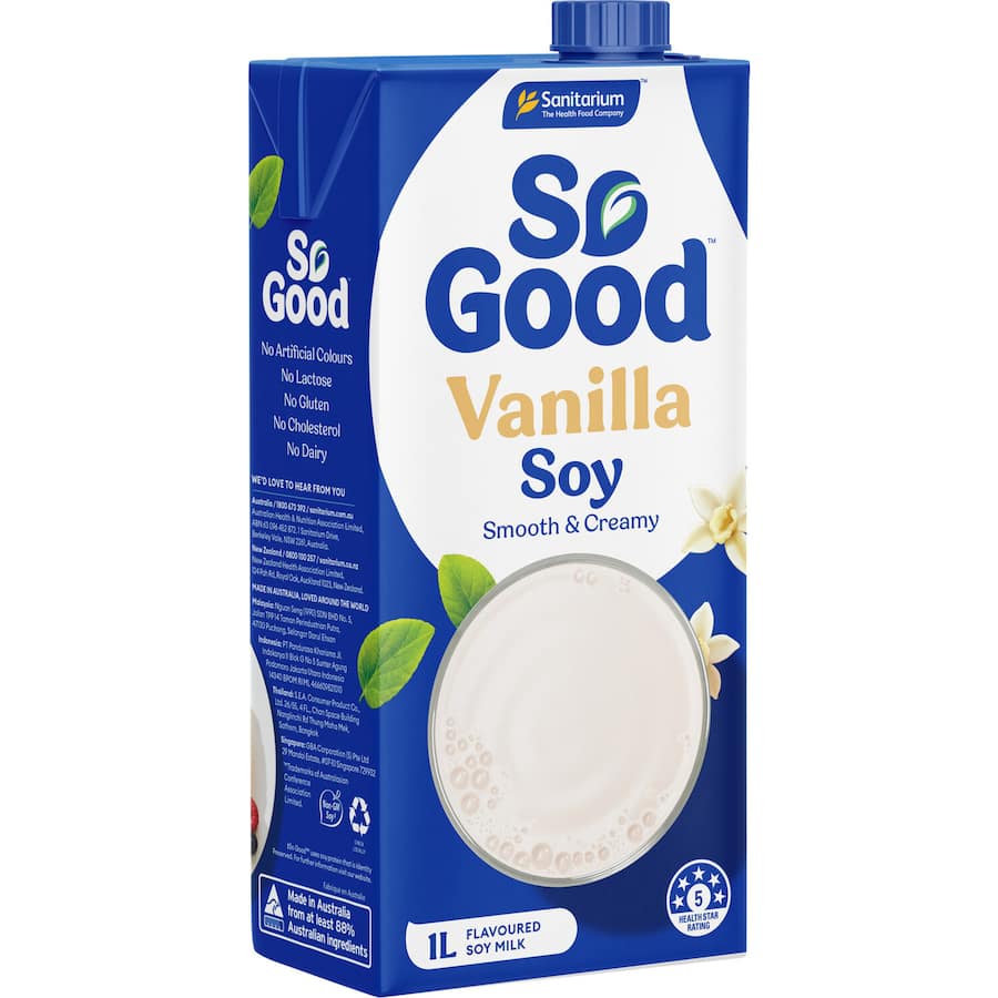 Sanitarium So Good Soy Milk Vanilla Bliss Uht Carton 1L