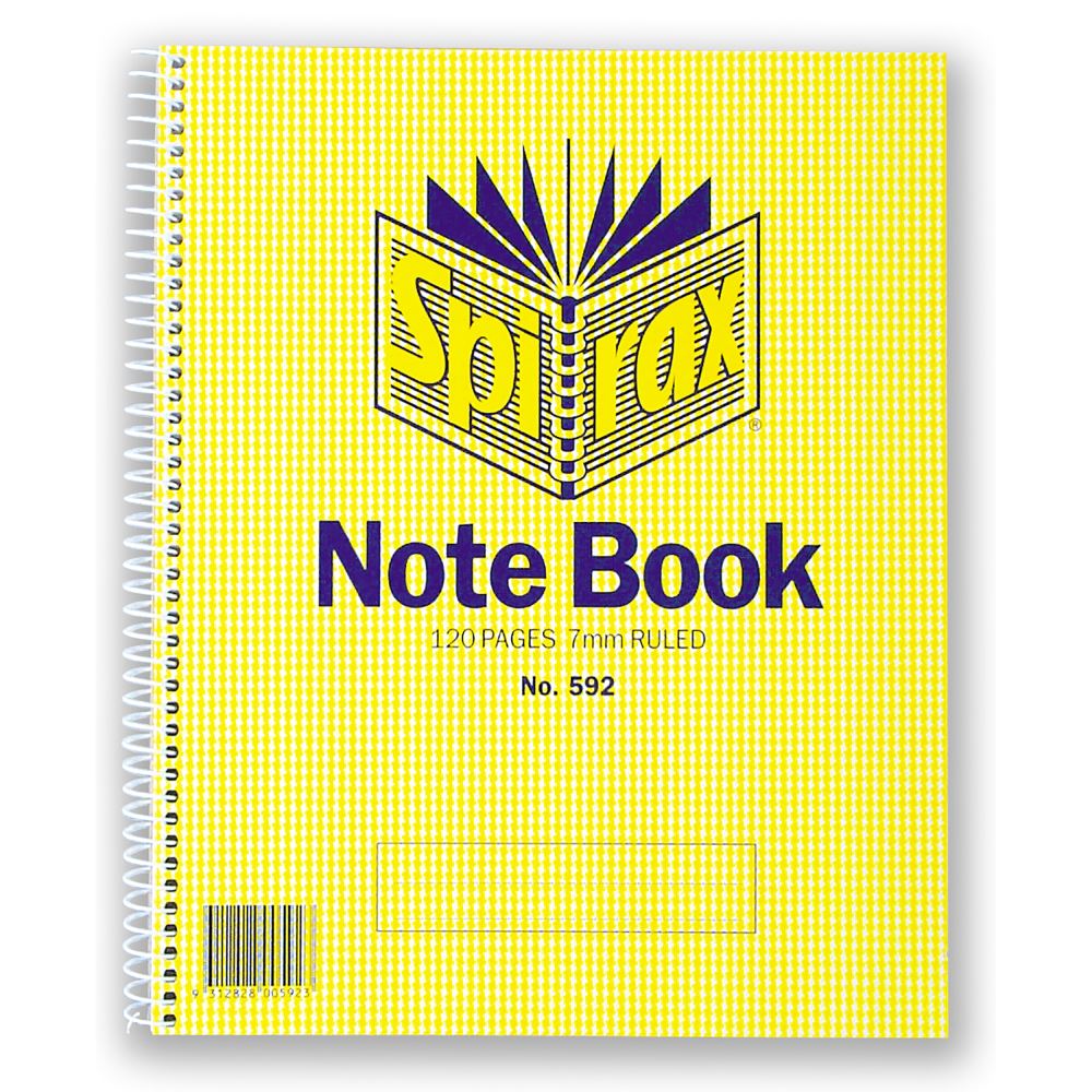 Spirax 592 Note Book S/O 120pg 222x178