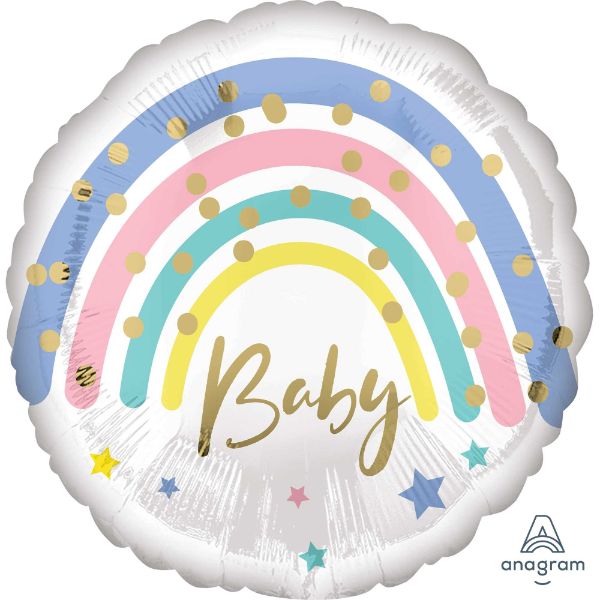 Balloon - 45cm Standard HX Pastel Rainbow Baby
