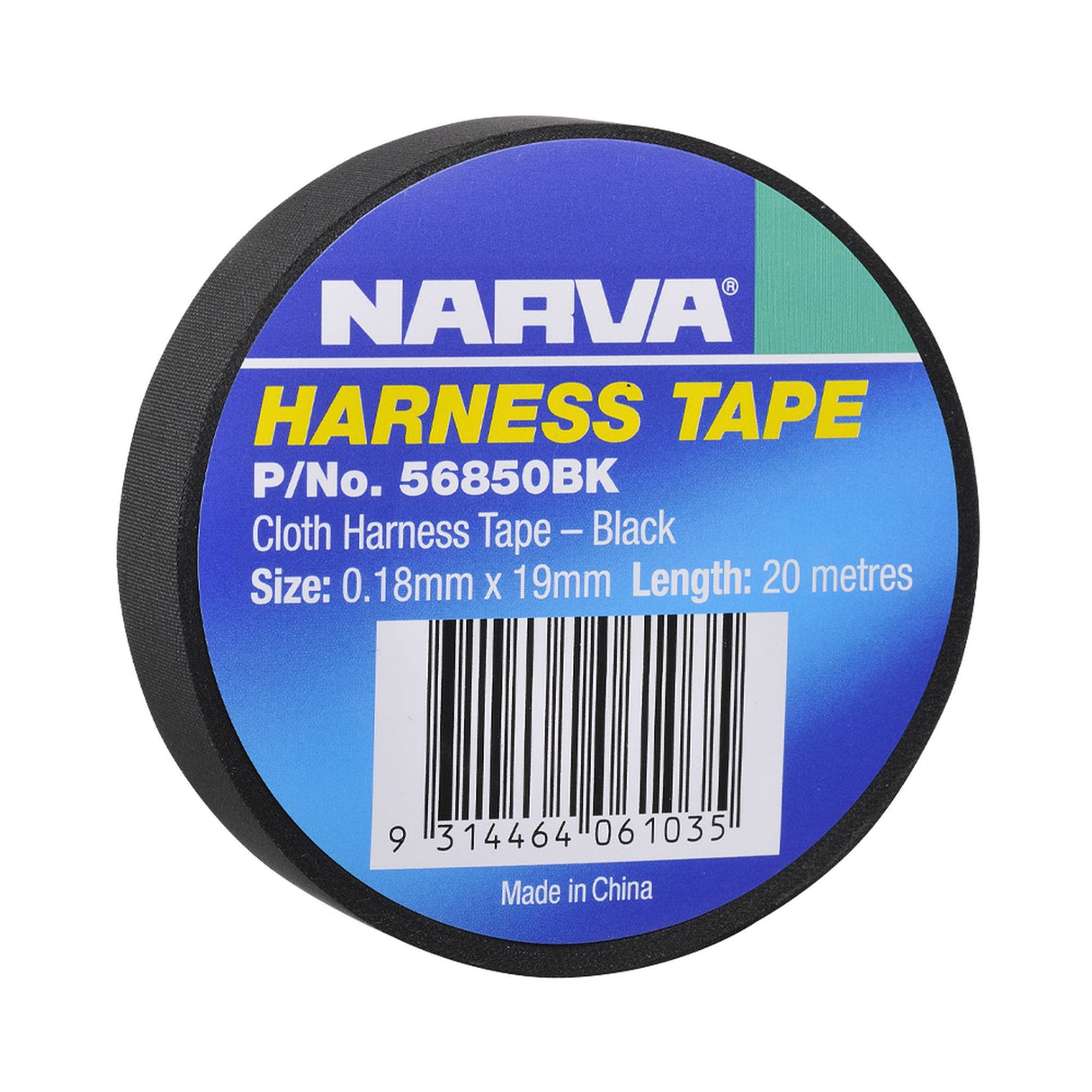 Cloth Harness Tape Black 19mm