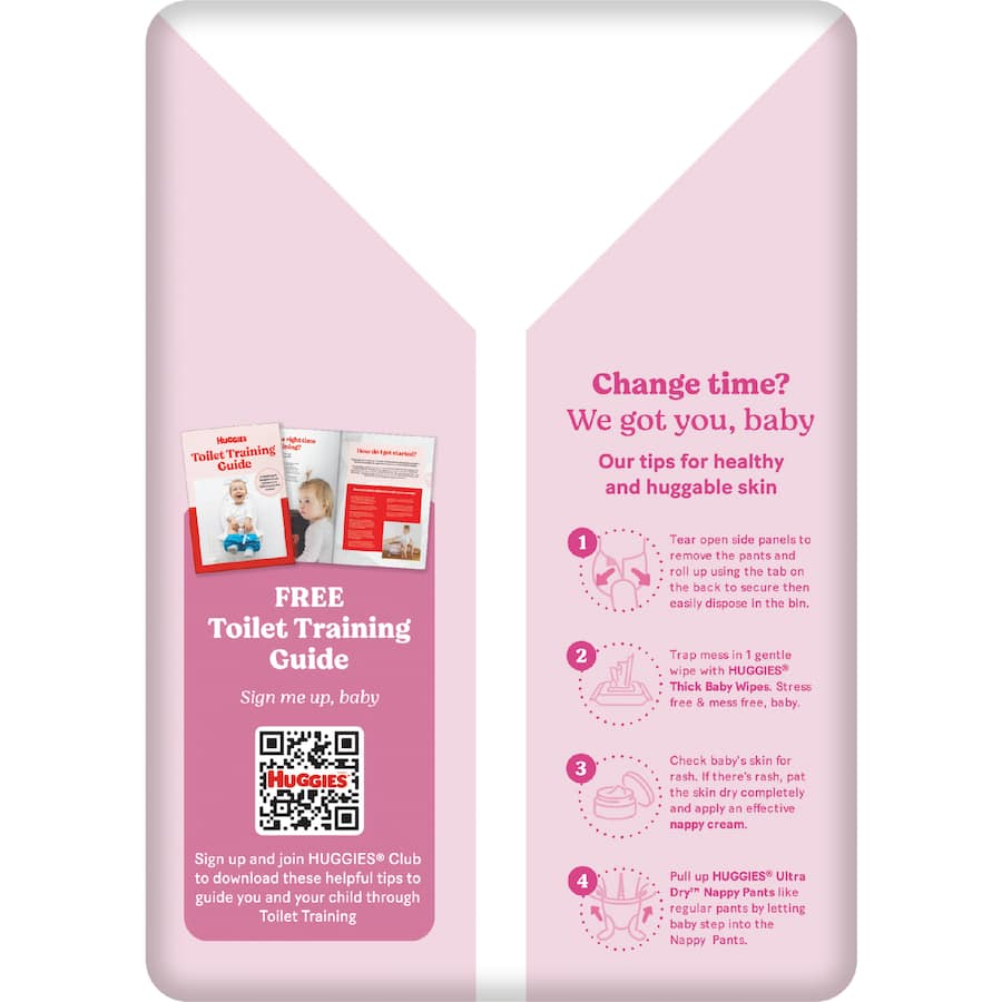 Huggies Ultra Dry Nappy Pants Junior Girls 15kg+ Size 6 24pack