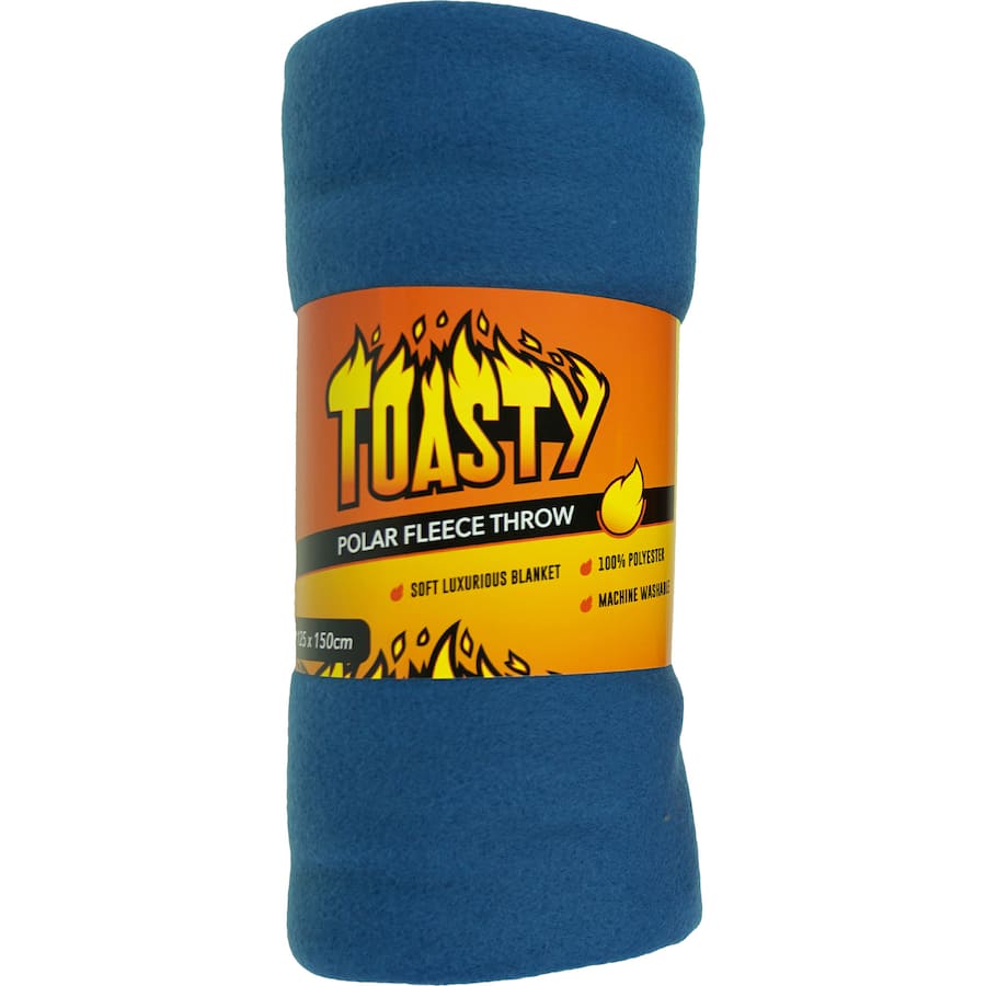 Toasty Blanket Polar Fleece Throw Assorted Each