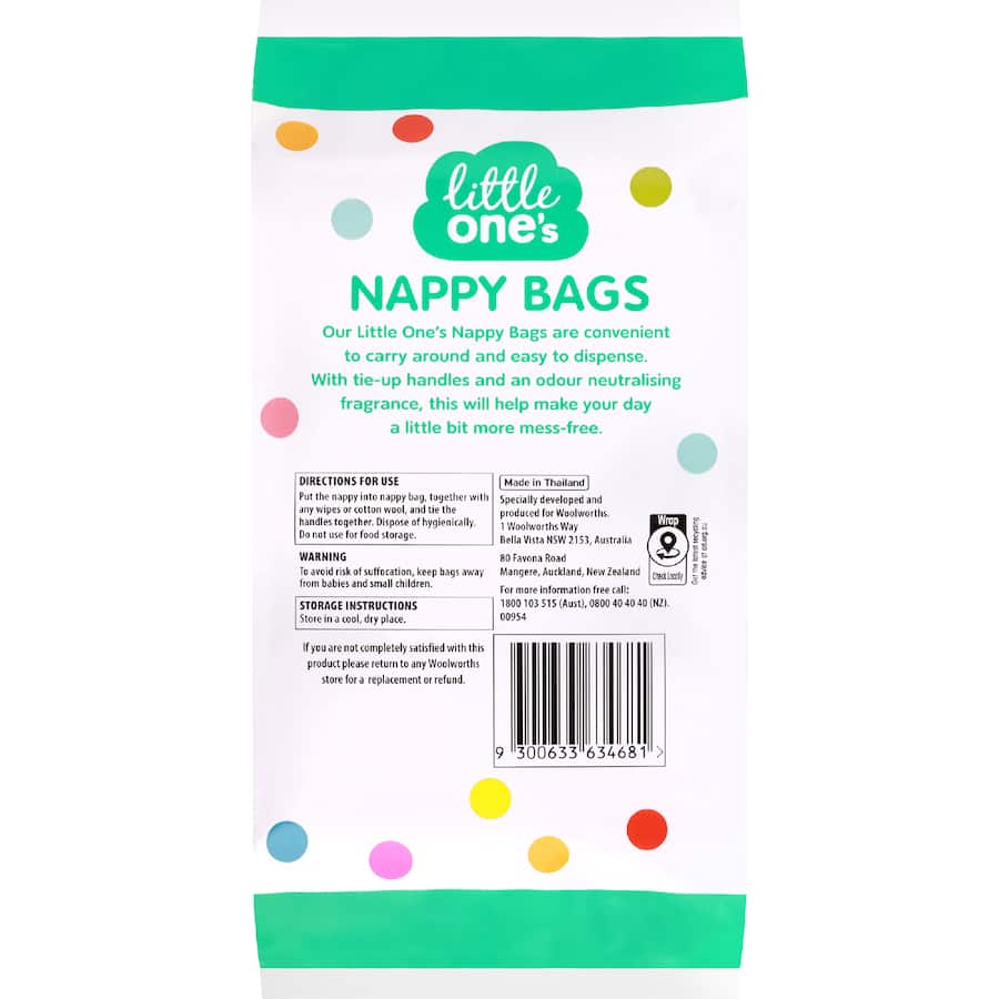 Little One's Nappy Bags Odour Neutralising 200pack