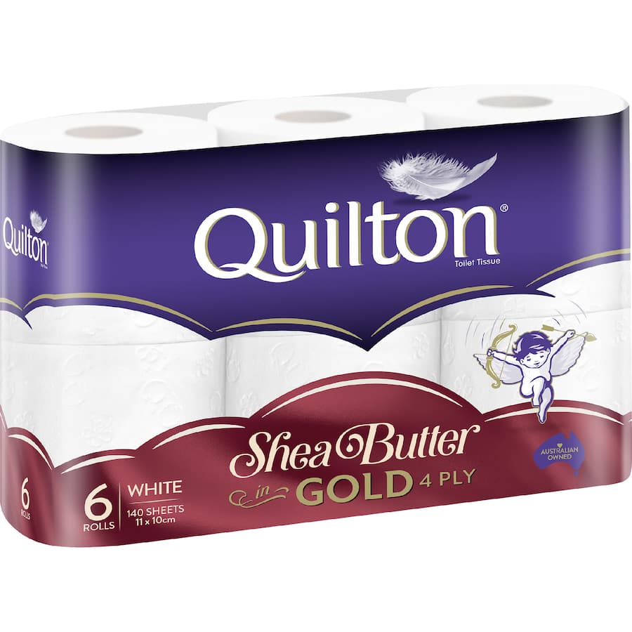 Quilton Gold Toilet Paper Shea Butter - 6pack