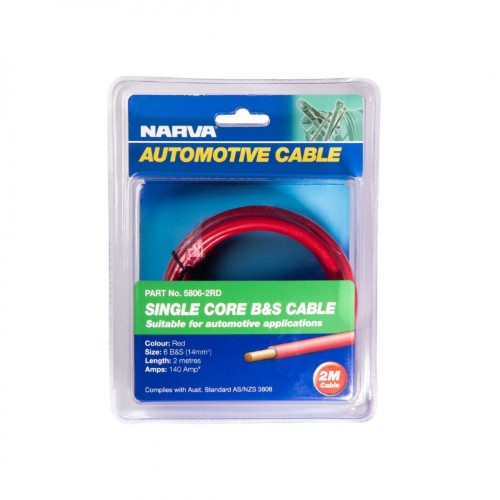 BATTERY CABLE 6B&S 140A 2M RED - NARVA