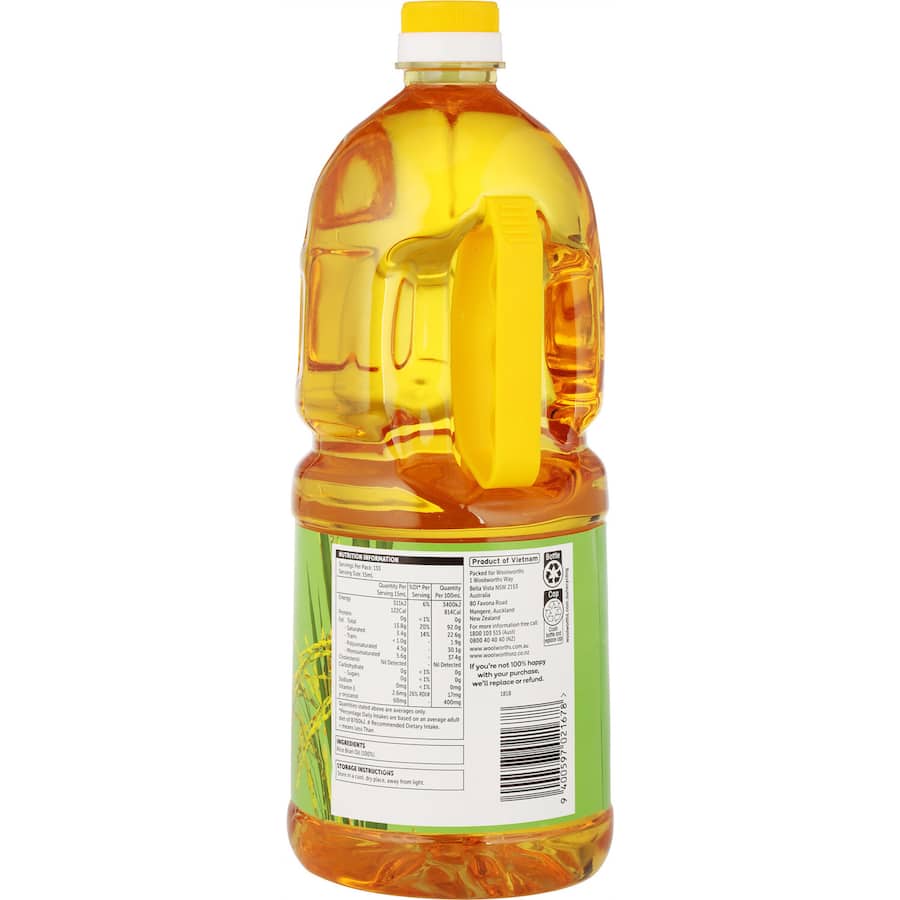 Woolworths Rice Bran Oil 2L