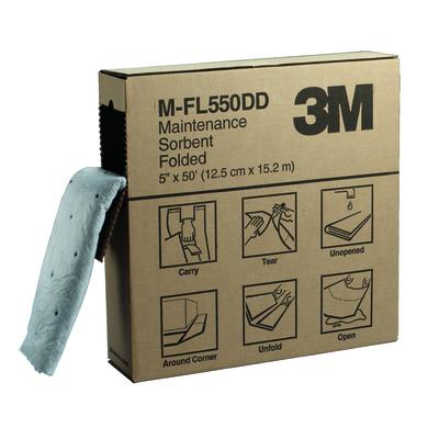 3M Gen Purpose Sorbent Folded M-FL550DD High Cap 450mm x 15m, perforated (Box)