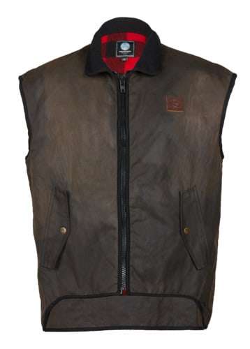 Swanndri Oilskin Foxton Vest - Brown (Size: 2XL)