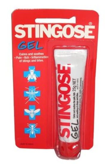 Soothing 25g gel in a tube for relief from insect stings and bites, perfect for outdoor enthusiasts and families.