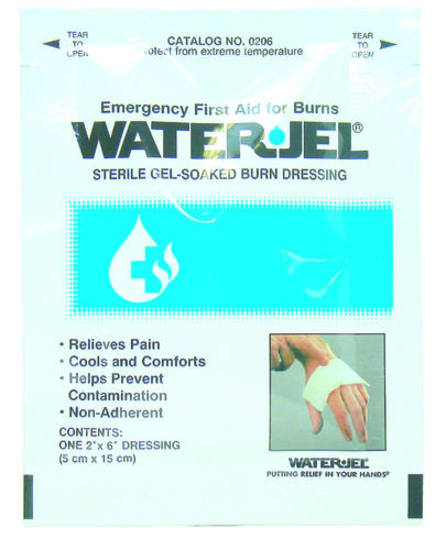 Water Jel Dressing: 50mm x 150mm, sterile gel-soaked wound care for burns, providing cooling relief and minimizing scarring.