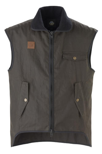 Swanndri Oilskin Levels Vest - Brown - M