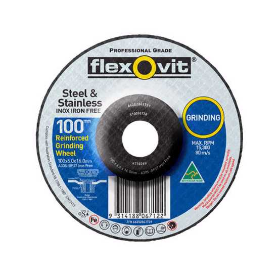 180 x 6.8 x 22mm Grinding Disc Iron Free-Each