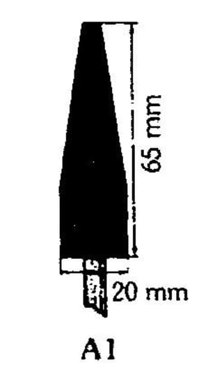 Norton A1 Mounted Point for efficient metalworking, featuring 6mm shank, 20mm diameter, designed for precise grinding and deburring.