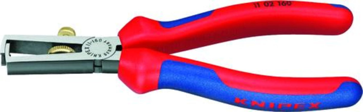 Knipex Plier-Style Wire Strippers 160mm, designed for precise wire stripping of conductors up to 5mm diameter, made in Germany.