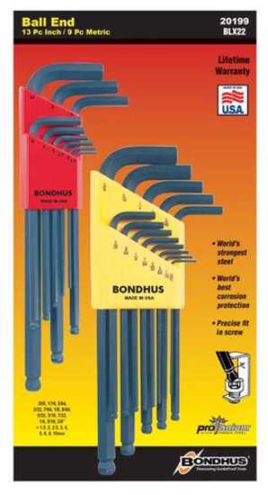Double (BLX13 & BLX9) 22pc L-Wrench Set BLX22 (Each)