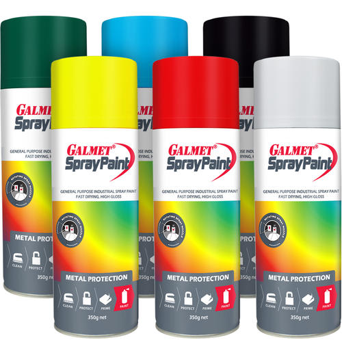 Spray Paint Black Satin 350gm - Galmet