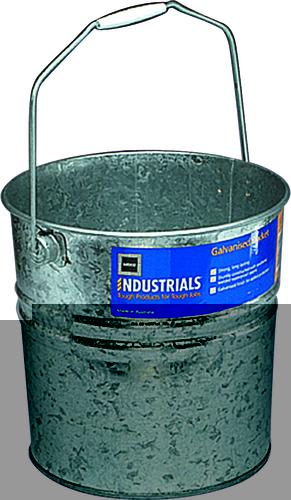 Steel Bucket Galvanised 12L