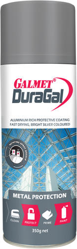 Galmet DuraGal Silver Anti-Corrosive Paint 350gm (Each)