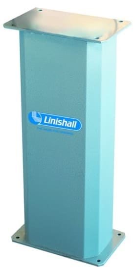 Sturdy LINISHALL Pedestal BG8 for 6", 8", and 10" bench grinders, crafted from durable sheet metal for stability and support.