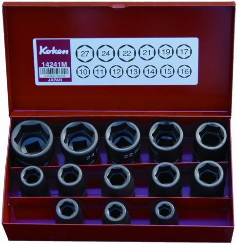 Koken 1/2" Drive 13 Piece Metric Impact Socket Set