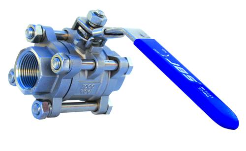 JBS Ball Valve 3pc Stainless Steel Grade 316 10mm