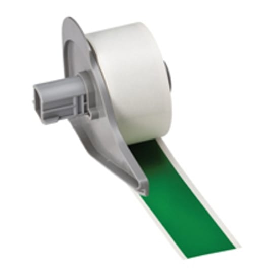Vibrant green BMP71 vinyl tape, 25mm wide, 15m long, designed for durable indoor/outdoor applications and strong adhesion.