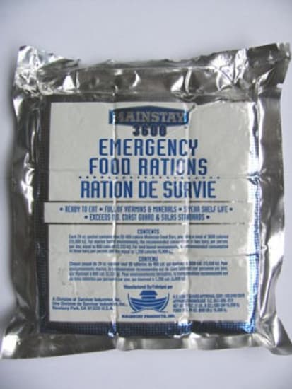 Emergency Food 3 Day Ration by Mainstay 3600, compact, nutrient-rich, 5-year shelf life, ideal for survival and preparedness.