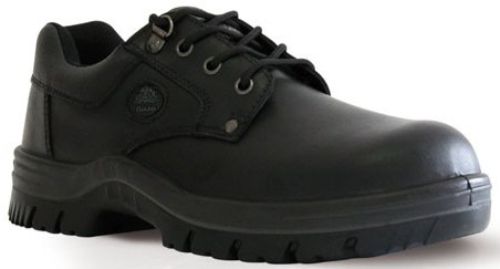 Ladies/Mens Lace Up Safety Shoes - Black (Size 9)