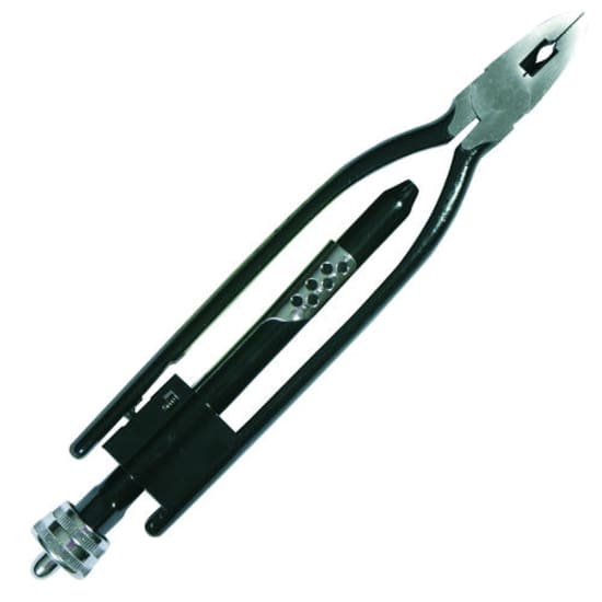 Toledo Wire Twist Pliers 170mm with serrated grip, wire cutter, and tapered jaws for efficient wire twisting and cutting.