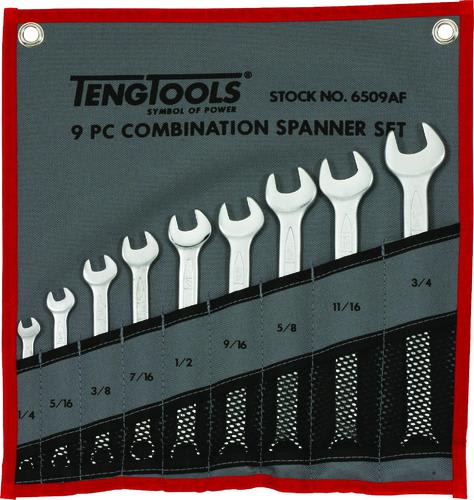 Teng- Combination AF Spanner set 9pc