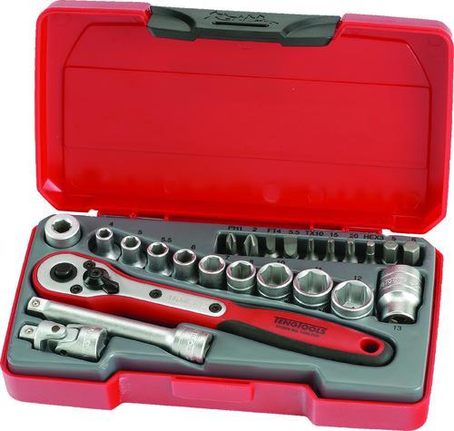 Teng 24pc 1/4DR Mini Metric Socket Set
