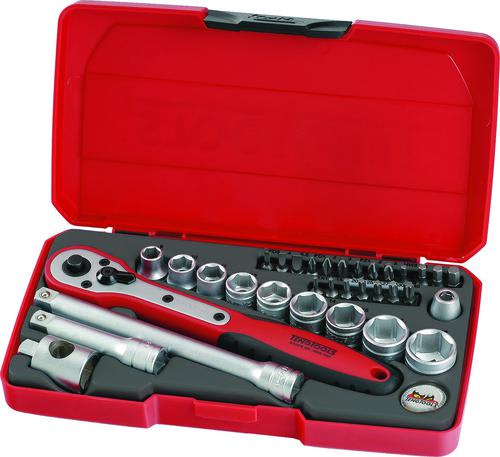 Teng 34pc 3/8in Dr. Metric Reg. Socket Set