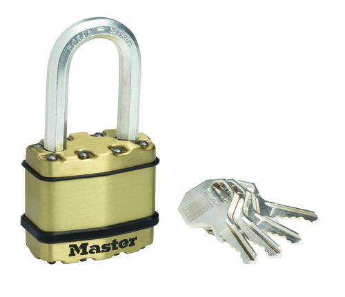 Master Lock Excell Brass Cover Steel Padlock 64mm