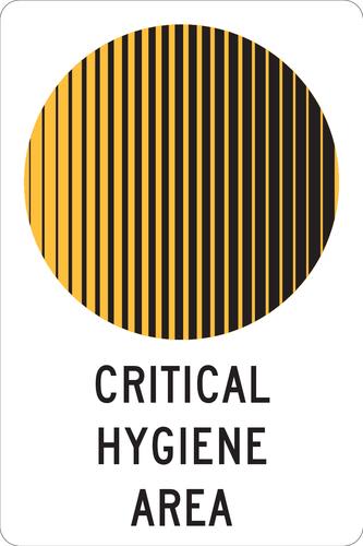 Mandatory Sign | Critical Hygiene Area W300mm x H450mm (Single Sided) - Standard