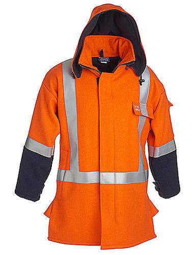 ARCPRO, 70cal TTMC-W17 Flame Resistant Wool Coat - Orange/Navy - 2XL