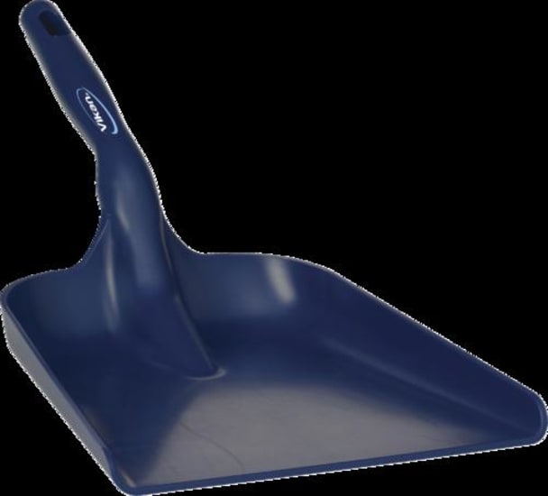 Vikan Detectable Shovel in metal detectable polypropylene, designed for food safety, 270x50x545mm, ideal for hygienic environments.