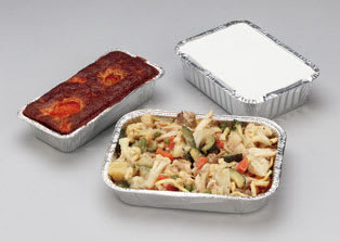 Large Rectangular Aluminium Tray 172 x 220 x 35mm 600 (Case)