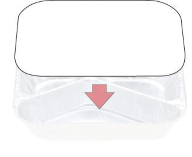Confoil 7419L Foilboard Lid, 190x139mm, pack of 500, perfect for food service to keep dishes fresh and secure.