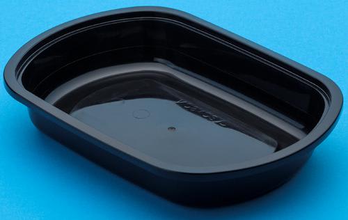 Homeal HM-500 Black Ovaloid PP Container 500ml 50 (Pack)