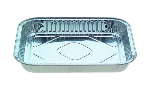 6232 Large Shallow Oblong Foil Food Tray - 2500mls 320 x 260 x 38mm 150 (Case)