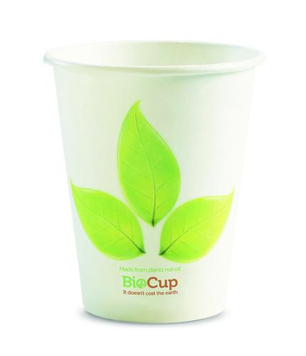 BioPak 90mm Leaf Single Wall Hot BioCup 8oz/280ml 50 (Pack)