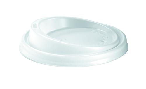 BioPak 90mm Clear Plastic Hot BioCup Lid - Large 8-20oz 50 (Pack)