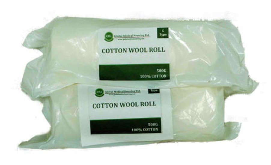 High-quality 31cm x 3m cotton wool roll, 500g, perfect for crafting, medical use, and personal hygiene.
