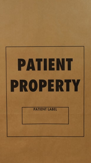 Eco-friendly Hospital Paper Bags, 320 x 170 x 560mm, packed in 100, made from biodegradable Sack Kraft paper.