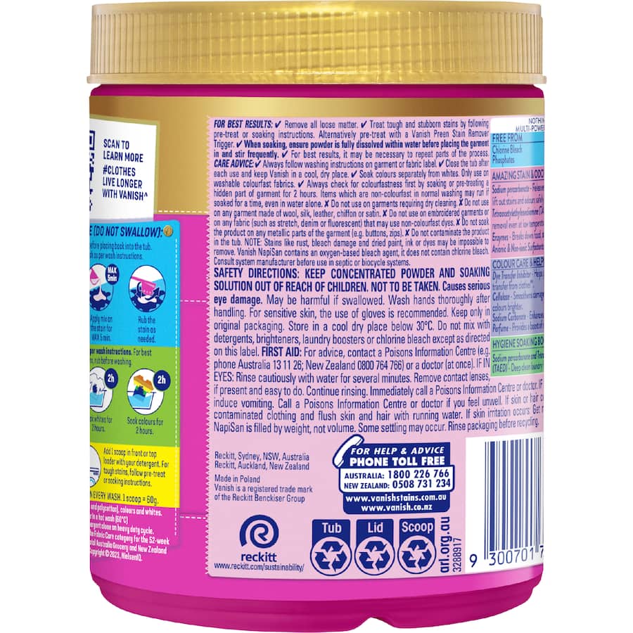 Vanish Gold Stain Remover Powder 500g