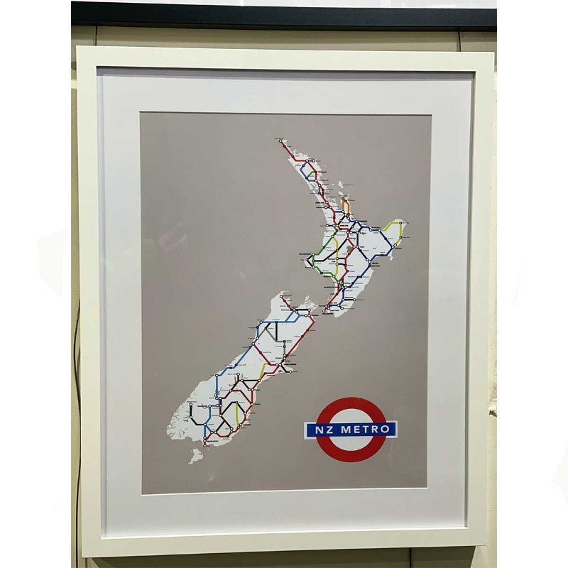 Framed Print NZ Metro Highways
