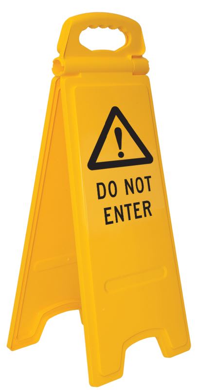Floor Stand Sign, Prem | Do Not Enter H670mm - Standard