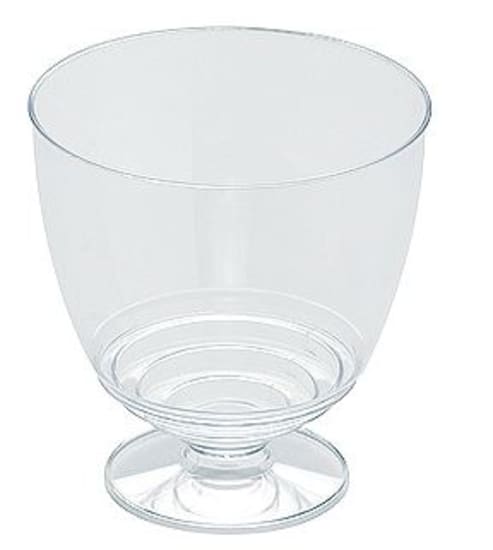 Elegant 205ml stemmed wine glasses in a 30-pack, made of eco-friendly, recyclable polypropylene for any celebration.
